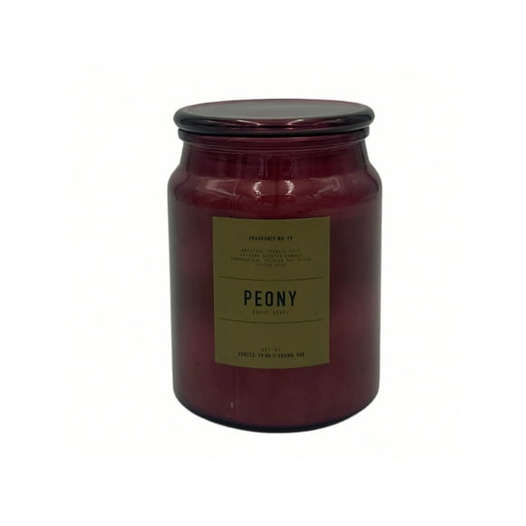 Velas Aromáticas Decorativas Premium, Peonía Flor de la Riqueza, Vela Grande 540g 19oz, Velas de Aromaterapia, Perfume de Larga Duración 110 hrs, Elegancia y Duración Extendida