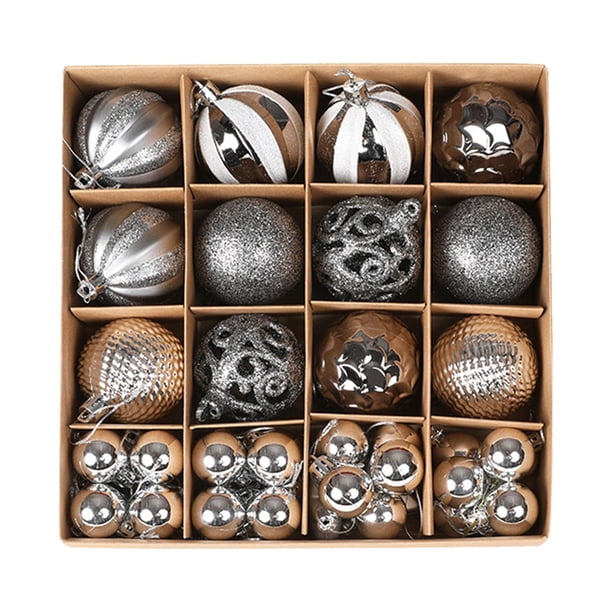 36 Bolas de Navidad Macarena Adornos navideños colgantes Plata