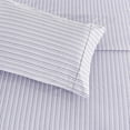 thumbnail image 2 of Melange Home Bedford Lane Shirt Stripe Percale Cotton Sheet Set Purple - King, 2 of 5