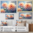 thumbnail image 4 of Designart "Contemporary Dreams In Coral And Blue Dahlias" Dahlia Floater Framed Canvas Wall Art, 4 of 5