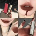 thumbnail image 1 of Brillo de labios de terciopelo mate marrón oscuro, lápiz labial líquido impermeable, tinte de labios marrón Nude, maquillaje de barro, café Latte, glaseado de labios cosméticos, 1 of 4