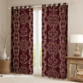 thumbnail image 2 of Castle Fairy Hippie Floral Damask Curtains Pack of 2 (42x84 Each),Luxury Curtains Blackout, 2 of 6