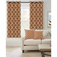 thumbnail image 2 of Orange Morocco Blackout Curtains 84 Inches Length, Farm Country Moroccan Geometric Plaid Window Treatment Thermal Insulated Drapes for Bedroom Living Room 2 Panels 104x84 Inches, 2 of 8