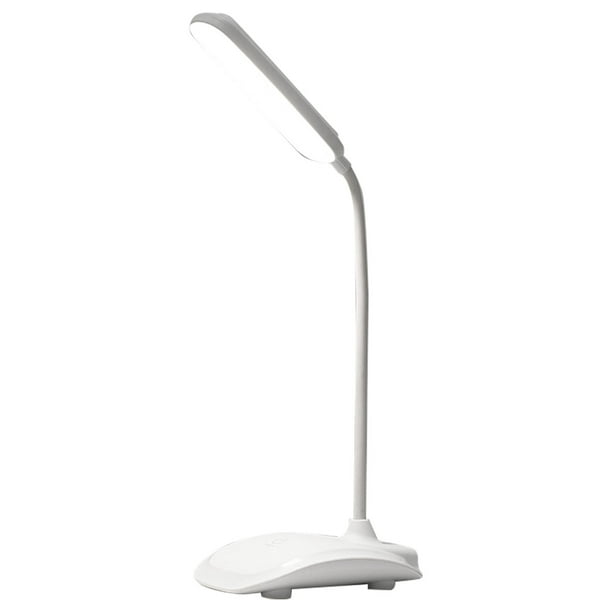 Lámpara de escritorio LED con control táctil, temperatura de color de tres niveles, atenuación continua, carga USB, lámpara de mesa blanca