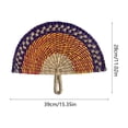 thumbnail image 3 of Handwoven Palm Leaf Fan, Seagrass Wall Hanging Decor, Versatile Waving Fan for Home and Boho Style Decor, 3 of 6