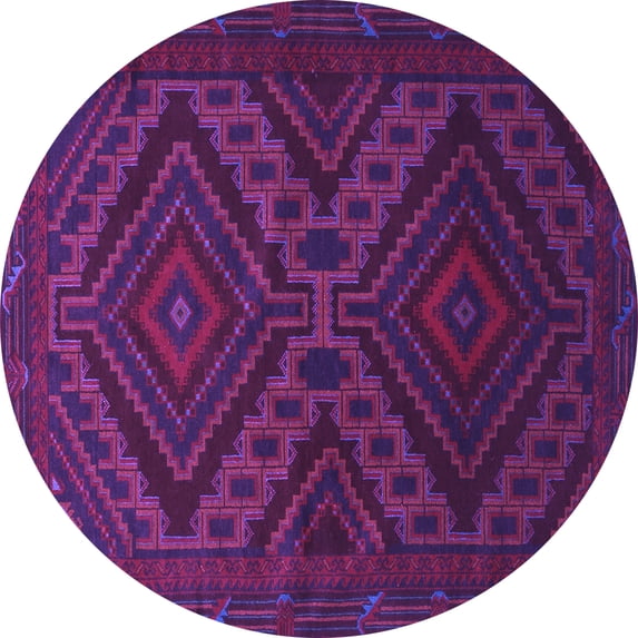 Ahgly Company Indoor Round Persian Purple Traditional Area Rugs, 4' Round