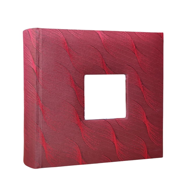 Álbum de fotos de 6 pulgadas, 200 bolsillos, almacenamiento de álbumes de recortes con Memo Interleaf, tipo de memoria familiar, fotos de Almacenamiento y organización del hogar Vino rojo Billuyoard HA074054-04