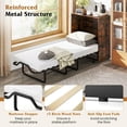 thumbnail image 3 of GVN Cot Size Murphy Bed Space Saving Wall Bed with Foldable Design Lockable Wheels Sturdy Frame for Guest Room Home Office Small Space Bedroom Furniture, Rustic Brown, 3 of 5