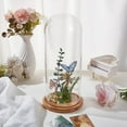 thumbnail image 4 of Brown 4.6x12inch Eternal Transparent Flower Glass Cover Glass Display Dome Cloche Jar with Sandy Brown Solid Wood Base for DIY Flower Craft, 4 of 9