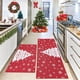 thumbnail image 1 of Juego de Alfombras Navideñas | Felpudos Rojos para Exterior, 2 Piezas, de Poliéster de Pelo Corto | Tapetes para Puerta de Entrada, Porche, Cocina, Sala de Estar y Patio | Tapetes Lavables con Varias, 1 of 6