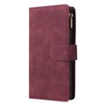 thumbnail image 7 of Dteck Compatible with Google Pixel 7 Pro Wallet Case,Premium PU Leather Zipper Flip Folio Wallet with Wrist Strap Magnetic Closure Built-in Kickstand Protective Cover,Winered, 7 of 7