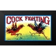 thumbnail image 2 of Retrobot 14x9 Black Modern Framed Museum Art Print Titled - Cock Fighting, 2 of 5