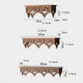 thumbnail image 2 of Retro Solid Wood Wall Shelves, Wall-Mounted Floating Shelves for Decorations, Vintage-Style, for Living Room, Bedroom, Office, Decorative Wall Display Shelf, 2 of 8