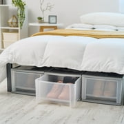 IRIS 17 Qt Medium Plastic Drawers, Under Bed Storage Bins, Stackable, Modular, Gray