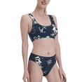 thumbnail image 4 of High Waisted Bikini Sets For Women, Vintage Marine Swimsuits Tummy Control, Two Pieces Bathing Suit, 4 of 8