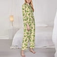 thumbnail image 3 of Goofa Kiwi Ice Cream Printed Women’s 2 Piece Pajama Set Super,Pajamas Women's Long Sleeve Sleepwear Soft Button Down Loungewear Pjs Lounge Set Nightwear-, 3 of 9