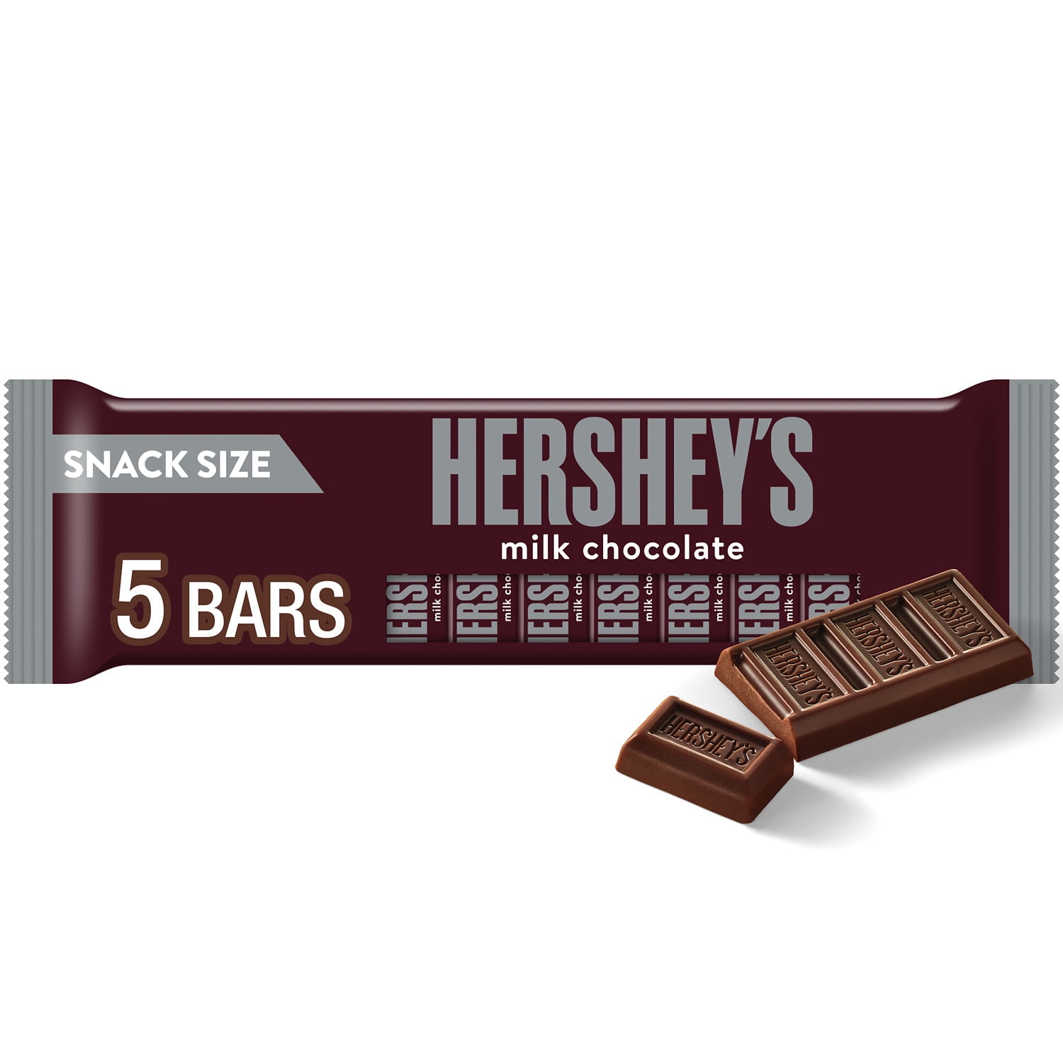 (2 pack) HERSHEY'S, Milk Chocolate Snack Size Candy, Individually Wrapped, 2.25 oz, Pack (5 Ct)