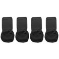 thumbnail image 3 of Decdeal Stretch Solid Diamond Lattice Dining Chair Cover Removable Washable Short Dining Chair Protector for Hotel Dining Chair 4PCS Black, 3 of 8