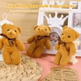 thumbnail image 3 of 10PCS Mini Bear Stuffed Plush Bear, Mini Bear Bulk with Thank You Tag Organza Packing Bag, for Guest Baby Shower Souvenirs Birthday Christmas Gift, 3 of 7