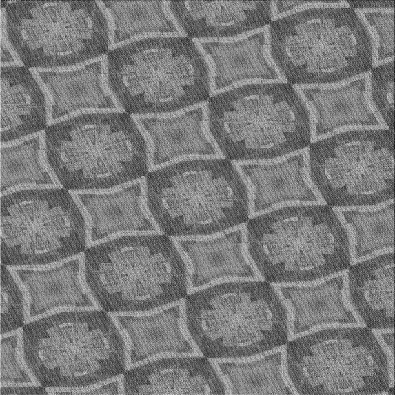 Ahgly Company Indoor Square Patterned Gray Dolphin Gray Area Rugs, 5' Square