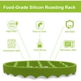thumbnail image 3 of Senril Silicone Roasting Rack, Steamer Rack for Baking Canning Cooking Steaming, Silicone Pressure Cooker Roasting Accessories Compatible with 6-quart and 8-quart cookers (Oval, Green), 3 of 7
