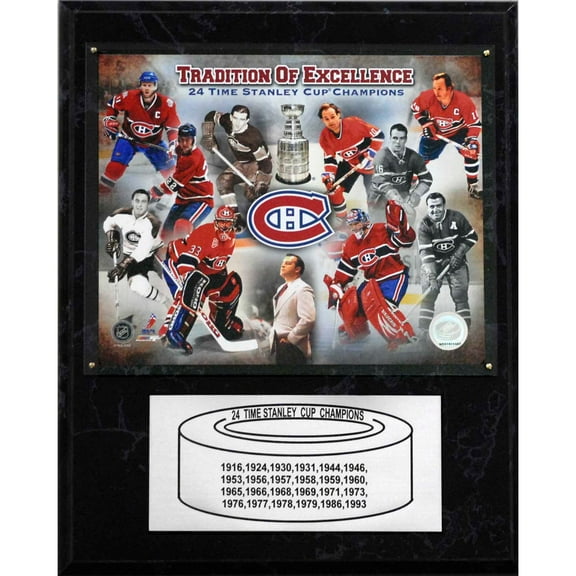 C & I Collectables 1215HABS24 NHL Montreal Canadiens 24 Time Stanley Cup Champs Champions Plaque