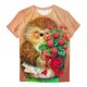 thumbnail image 4 of Camiseta de manga corta con cuello redondo y estampado informal de verano para mujer Pompotops hfajkhk135026, 4 of 5
