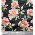 thumbnail image 1 of Soimoi Rayon Fabric Flower & Leaves Watercolor Printed Craft Fabric by The Yard 56 Inch Wide, 1 of 3