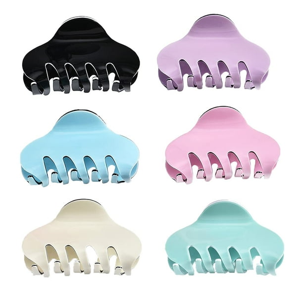 6 Pieces Large Hair Clips Multicolored Acrylic Hair Claw Clips for