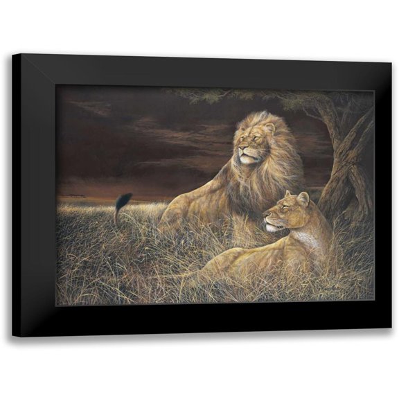 Manning, Ruane 14x12 Black Modern Framed Museum Art Print Titled - Winds of the Serengeti