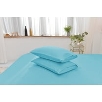 Twin Rayon Made From Bamboo Sheet Set - Softer Than Cotton Twin Size - Wrinkle Free - 16" Deep Pockets - 3 Piece - 1 Fitted Sheet, 1 Flat, 1 Pillowcases Twin Aqua