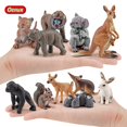 thumbnail image 1 of Small Figurines Wild Animals Lion Monkey Kangaroo Deer Model Action Figure Miniature Collection Cake Toppers Toy Kids Gift, 1 of 6