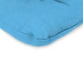 thumbnail image 5 of Jordan Manufacturing 38" x 21" Celosia Ice Blue Crosshatch Rectangular Outdoor Wrought Iron Chair Cushion with Ties and Hanger Loop, 5 of 13