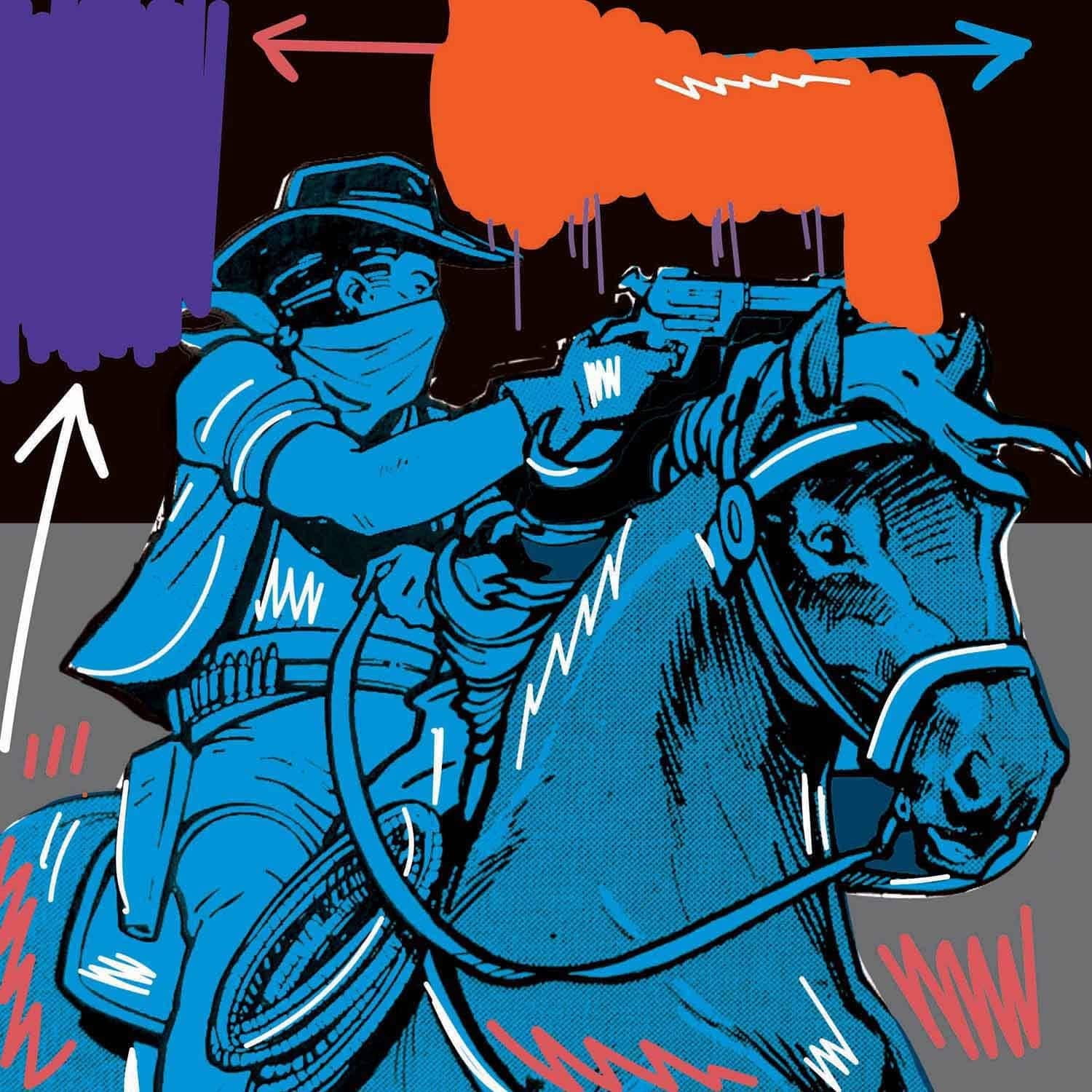 Marmont Hill "Raider I" by Josh Ruggs Painting Print on Wrapped Canvas