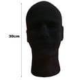 thumbnail image 2 of Huepoe Mannequin Head for Wigs Making Display, Male Head Model Foam Mannequin Wig Stand Wig Holder Cap Display Stand for Salon Home, Black, 2 of 6