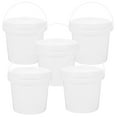 thumbnail image 2 of 5pcs Plastic Bucket With Handle Water Bucket Portable Lidded Bucket Wash Bucket for Farm 2L, 2 of 6