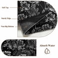 thumbnail image 6 of Round Area Rug 3.3 Ft, Vintage Floral Washable Non-Slip Circle Carpet for Living Room/Bedroom, Black Dandelion Plants Country Botanical Low-Profile Small Kitchen Mats Collection Rugs for Indoor, 6 of 8