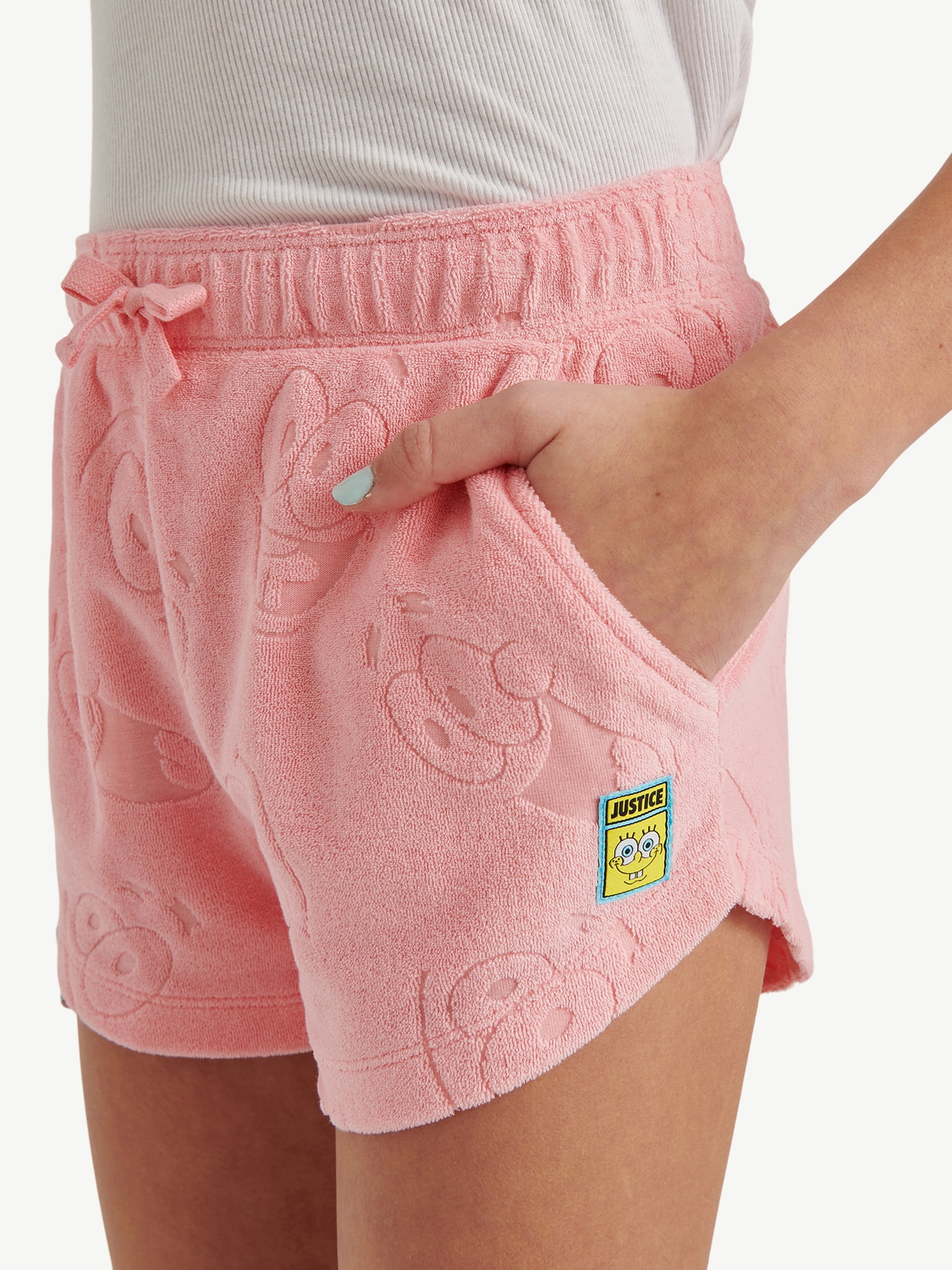 SpongeBob X Justice Girls Jacquard French Terry Short, Sizes XS - XLP