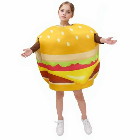 FYEGRE Kids Halloween Party Performance Outfit Food Themed Dress Up For Children And Teens Role Play Yellow 6-14 Years