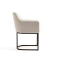 thumbnail image 5 of Serena Upholstered Dining Armchair with Steel Base in Cream - Set of 2, 5 of 10