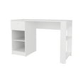thumbnail image 2 of White Computer Desk With Drawer And Open Storage For Professional Work Space Office Efficient Workplace, 2 of 5