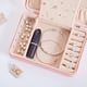 thumbnail image 5 of Caja de almacenamiento de joyas multifuncional con cremallera para pendientes, anillos y pendientes, portátil, de PU, sencilla y fresca, 5 of 6