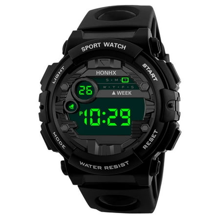 LoyisViDion Men Watch Clearance Honhx Luxury Mens Digital Led Watch Date Sport Men Outdoor Electronic Watch Black One Size