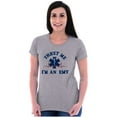 thumbnail image 3 of Trust Me An EMT Emergency Medical Tech Womens Slim Fit Graphic Tee Brisco Brands M, 3 of 5