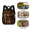 thumbnail image 2 of Kuiaobaty Wolf Pattern Backpack Set 3 Pcs for Boys Girls 17 Inch Bookbags Shoulder Lunch Bag and Pen Case Bag Students School Bag Packs Satchel Laptop Bags, 2 of 7
