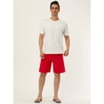 thumbnail image 3 of Unique Bargains Men's Summer Casual Solid Color Elastic Waist Beach Swimwear Shorts 30 Red, 3 of 3