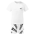 thumbnail image 6 of Timoontee Men's Letter Print Sets 2 Piece Loungewear Lightweight Summer Casual Vacation Sets Short Sleeve Crewneck Shirts with Drawstring Shorts White M, 6 of 6