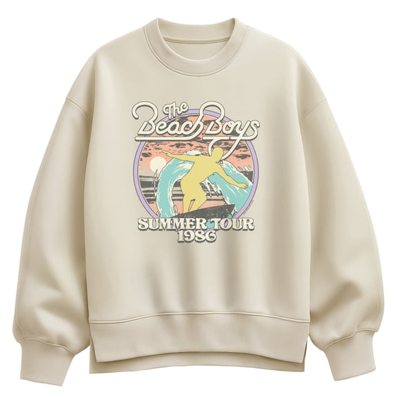 The Beach Boys - Summer Wave Women's Oversized Fleece Crew Sweatshirt