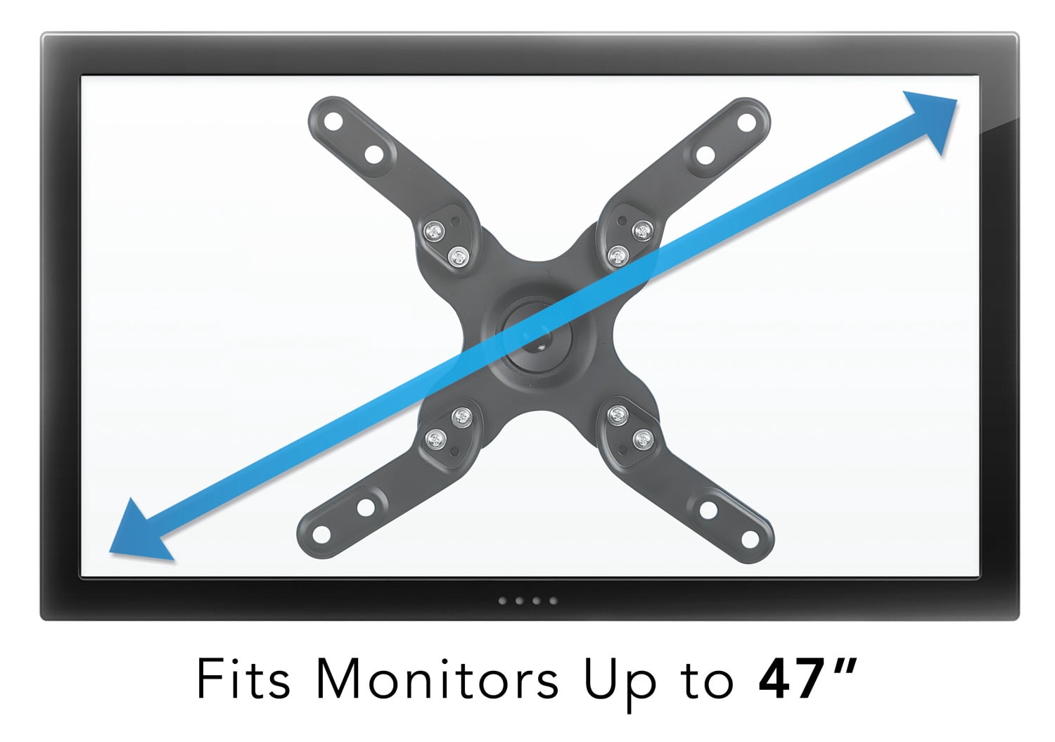 Mount-It! Full Motion TV Wall Mount, 15" Extension,  Fits 17"-47" TVs, Capacity 33 lbs., Single Stud Installation