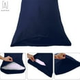 thumbnail image 5 of Gustave Set of 2 Ultra Soft Body Pillowcases with Envelope Closure Microfiber Long Bedding Pillow Cover Pure Color Pillow Case 20" x 55" (Navy), 5 of 8